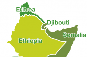 Eritrea, Djibouti, Ethiopia and Somalia form the Horn of Africa countries