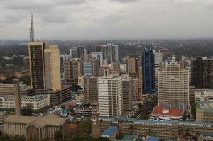 The skyline of Nairobi City Centre